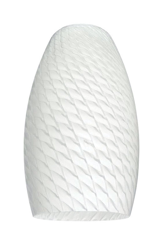 Westinghouse  円筒形ガラス製シェード  ホワイト 6個セット (85724) / GLASS SHADE LUNAR WEAVE