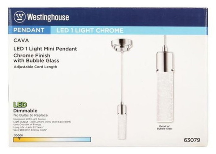 Westinghouse Cava LEDペンダントライト (63079) / CAVA 1LITE LED PENDANT