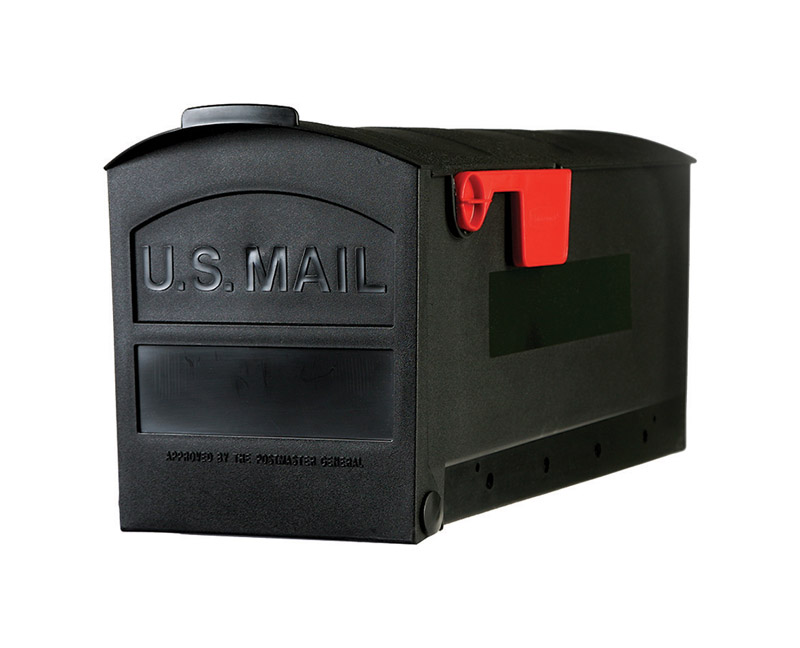 Gibraltar Mailboxes Gibraltar Roughneck 支柱設置式プラスティック製メールボックス (GMB505B01) / MAILBOX ROUGHNECK BLK SM