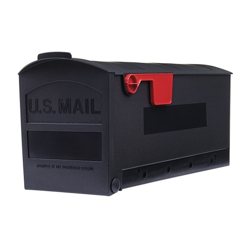 Gibraltar Mailboxes Gibraltar Roughneck 支柱設置式プラスティック製メールボックス (GMB505B01) / MAILBOX ROUGHNECK BLK SM