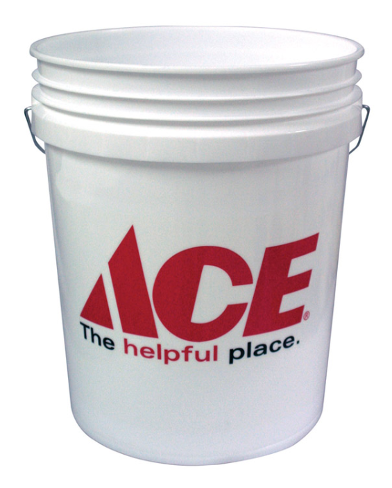 Ace プラスティック製バケツ ホワイト 10個入 (05GACE54120) /  PLSTC BUCKET 5G WHT ACE