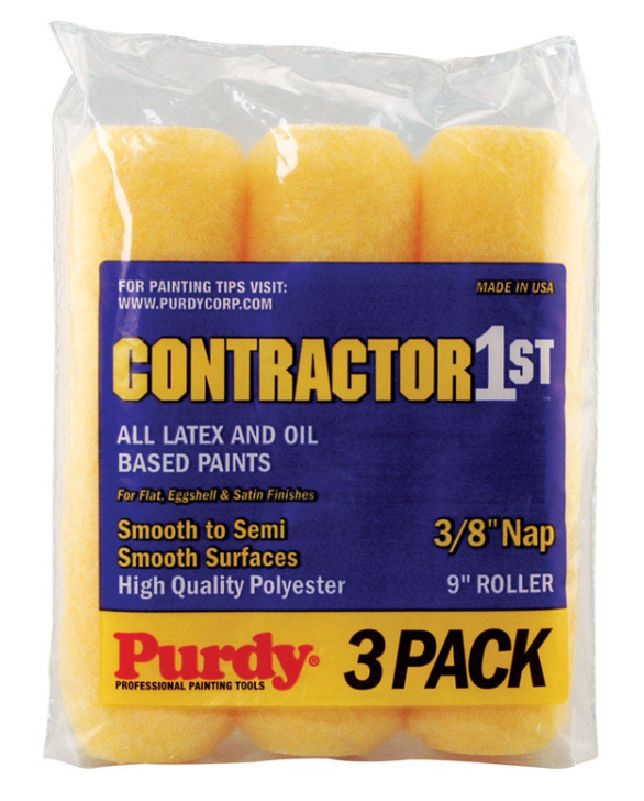 Purdy Contractor 1st ペイントローラーカバー 3パック (140867000) /  CONTRACTOR 1ST 3/8" 3-PK
