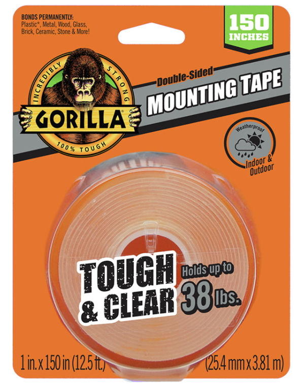 Gorilla マウントテープ クリアー 6個セット (6036002) / MOUNTING TAPE CLR 1X150"