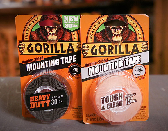 Gorilla Tough & Clear 両面式取付テープ クリアー 4個セット (104671) / MOUNTING TAPE 48" L CLR