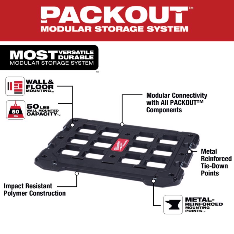 Milwaukee PACKOUT 取付プレート (48-22-8485) / PACKOUT MOUNTING PLATE