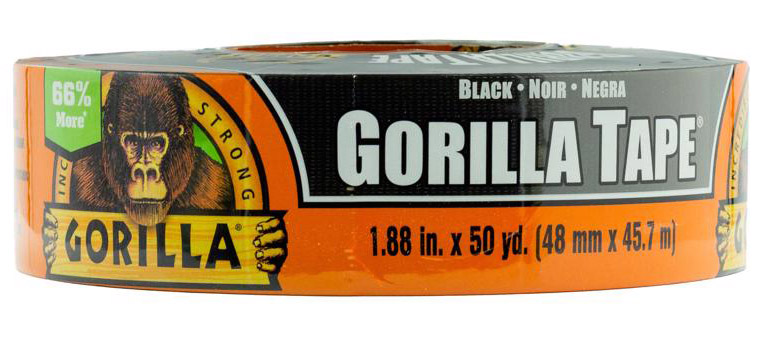 Gorilla ダクトテープ ブラック 6個セット (108084) / DUCT TAPE BLK 1.88"X50YD