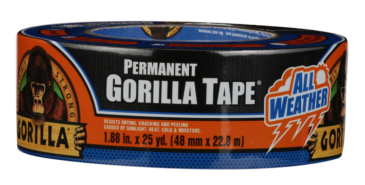 Gorilla ダクトテープ ブラック (6009002) / GORILLA TAPE BLACK 25YD