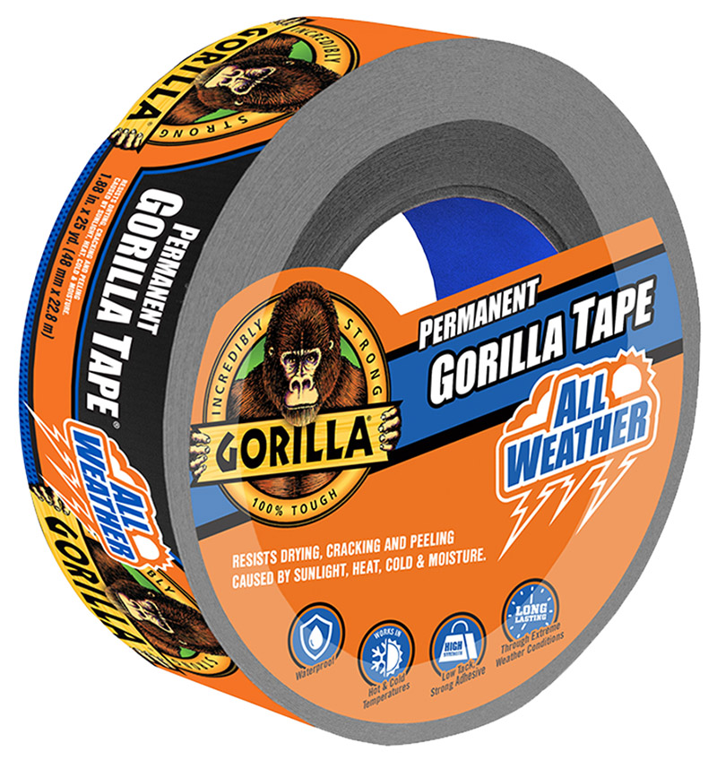 Gorilla ダクトテープ ブラック (6009002) / GORILLA TAPE BLACK 25YD