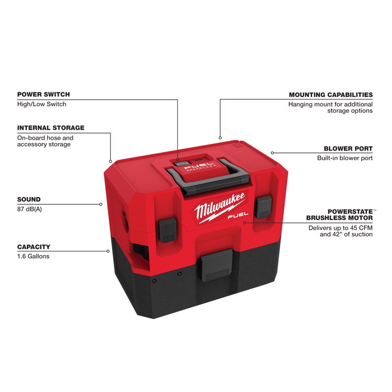 Milwaukee M12 FUEL ウェット＆ドライショップバキューム