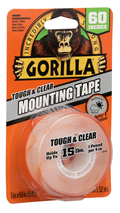 Gorilla 両面マウントテープ クリア 6個セット ( 6065003) / GORILLA MOUNTG TAPE CLR