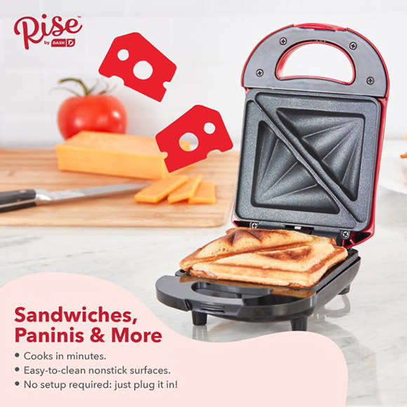 Rise by Dash サンドイッチグリル レッド (RPM100GBRR06) / SANDWICH GRIL POCKET RED