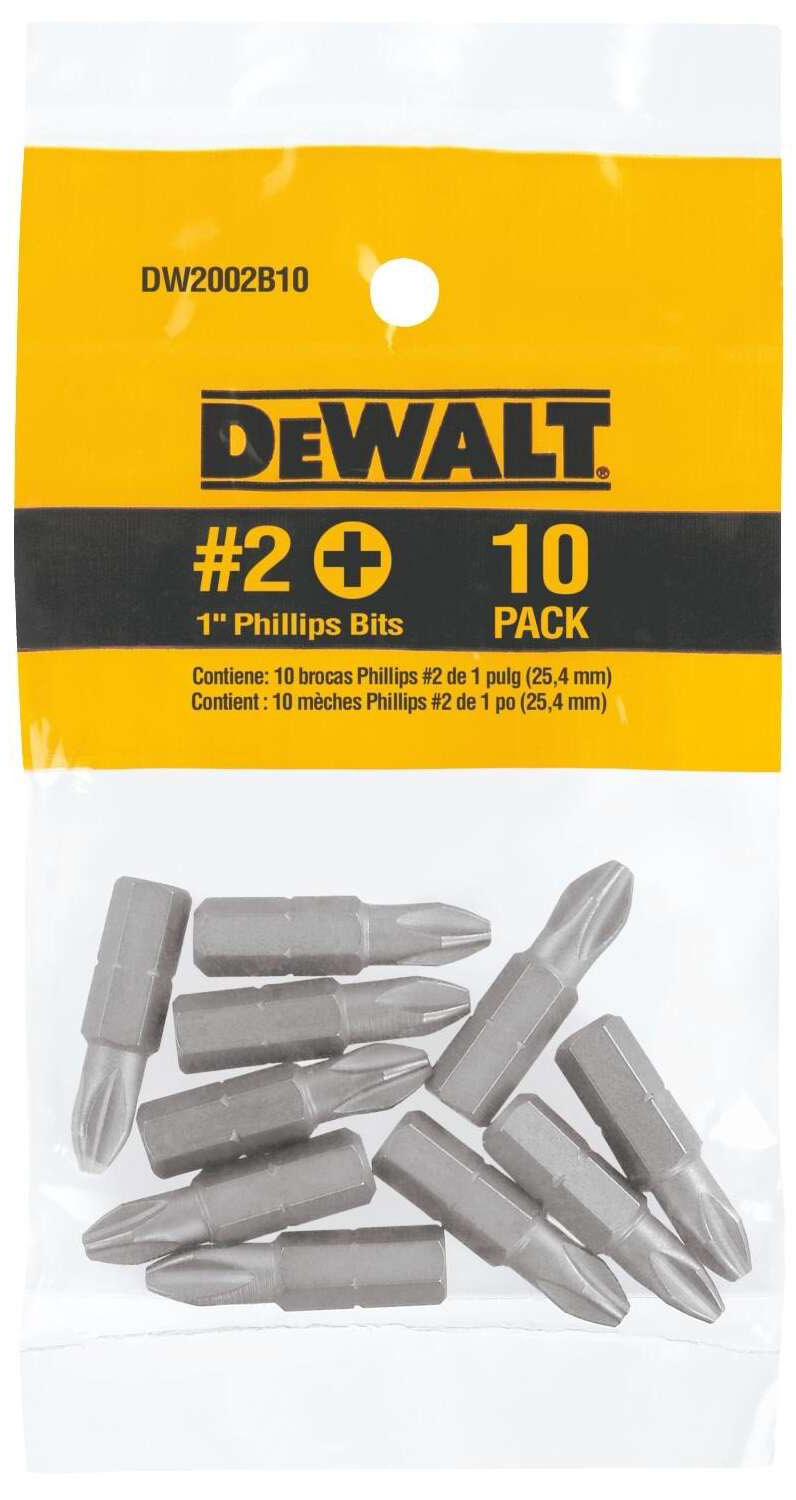 DeWalt Phillips スクリュードライバービット 10個入 (DW2002B10) / INSERT BIT PH#2 10PK DWT