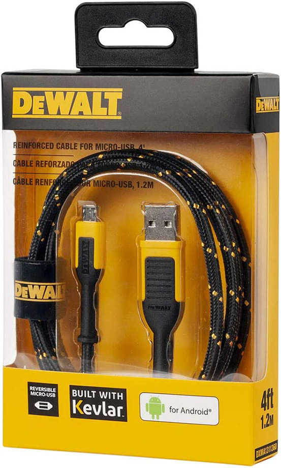 DeWalt Micro/USBケーブル (131 1360 DW2) / MICRO-USB CABLE 4'