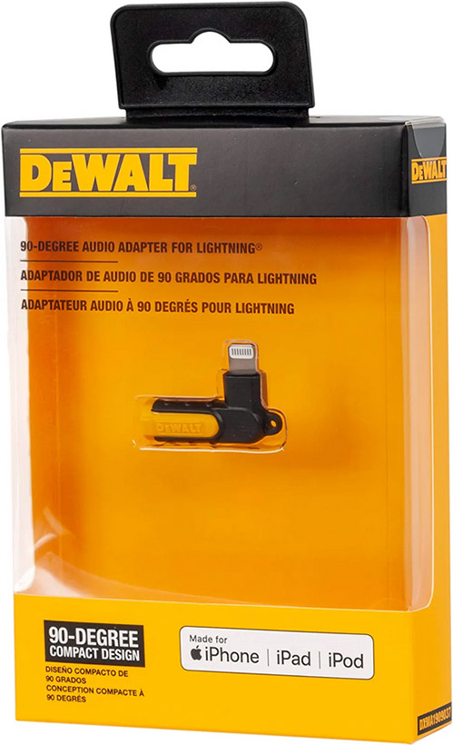 DeWalt Lightning オーディオアダプター (190 9037 DW2) / 90D AUDIO ADAPTR LGHTNNG