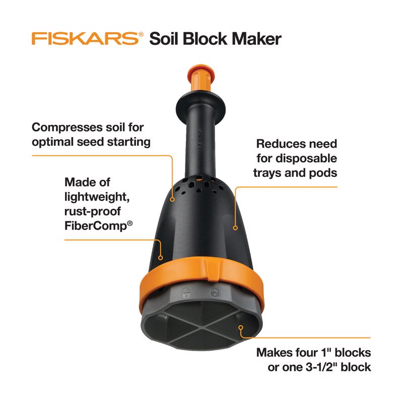 Fiskars 土壌ブロックメーカー (340120-1001) / SOIL BLOCK MAKER 12"