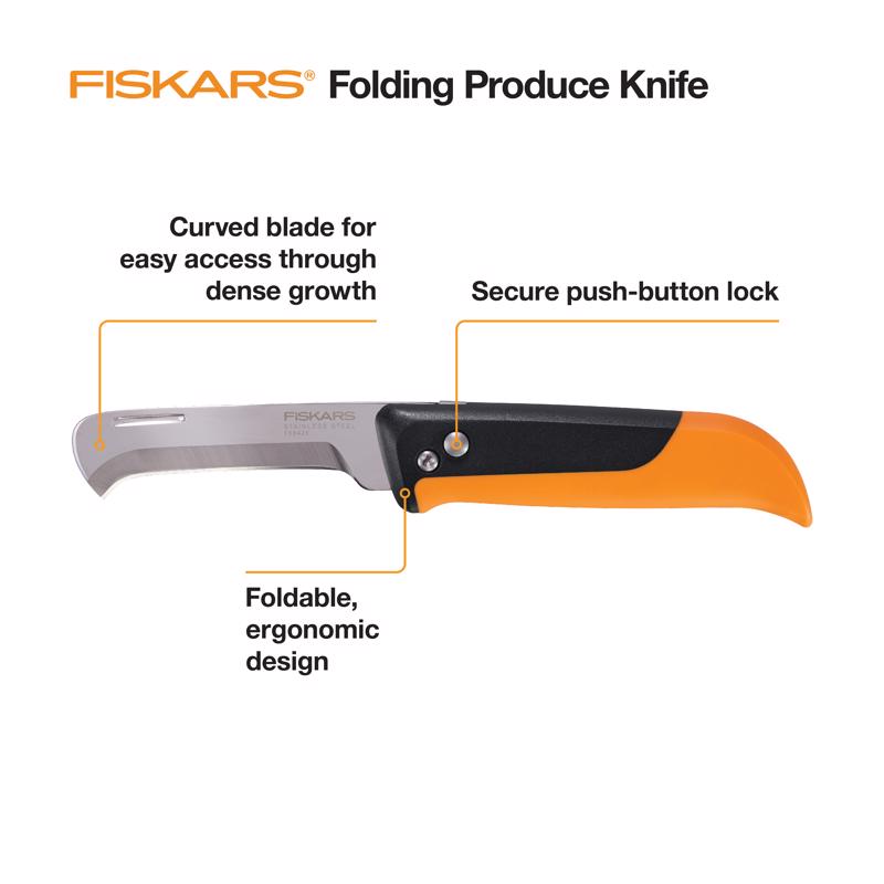 Fiskars プロデュースナイフ (340140-1002) / PRODUCE KNIFE PLST SS 3"