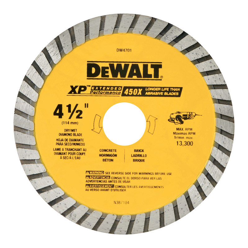 Dewalt　ドライカットダイアモンドホイール  4.5インチ (DW4701) / BLADE DIAMOND DRY CUT4.5