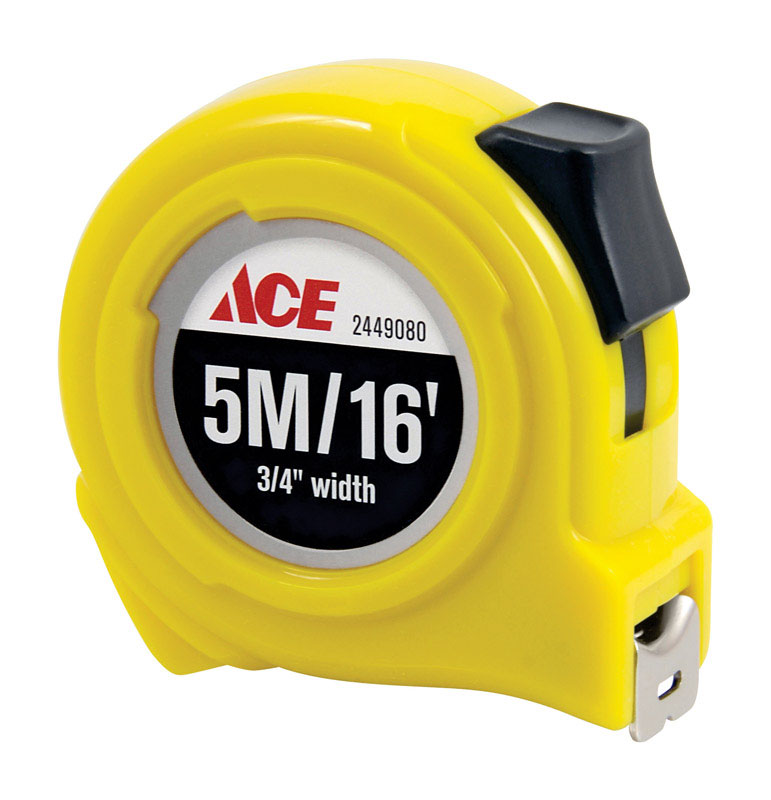 ACE  メーター表示付きメジャーテープ  5メートル/16フィート (UA5019C) / TAPE RULE 3/4"X5M/16' HV