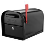Architectural Mailboxes Oasis 360 Modern 支柱設置式ロック付きメールボックス (6300B-10) / LOCKNG OASIS MAILBOX BLK