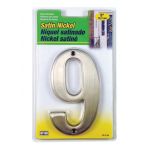 HY-KO ネジ取付式ナンバー ニッケルシルバー 5インチ「9」(BR-51SN/9) /  NUMBER 5" SAT NKL 9
