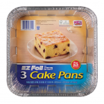 Hefty EZ Foil ケーキパン 3個入×12パック ( 00Z93821) / PAN FOIL CAKE SQ 8" PK 3