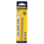 Irwin ハイスピードスティール製ドリルビット 1/4インチ (60516) / BIT DRILL 1/4" HSS