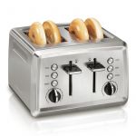 Hamilton Beach 4スロット式トースター (24794) / TOASTER SS 4SLOT BLK/SLV