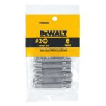 DeWalt Phillips スクリュードライバービット 6個入 (DW2022B6) / POWER BIT 2" PH#2 6PK DW