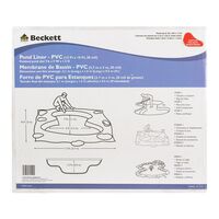 Beckett  小型池用ポリ塩化ビニールライナー(7206910) / LINER POND 12'X10' LARGE