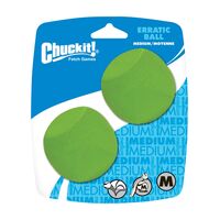 Chuckit  ゴム製テニスボール (20120) / ERRATIC BALL MED 2PK