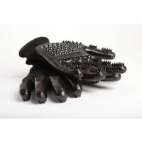 Hands On Gloves  グルーミング用グローブ ブラック M (2186-WP-104) / GROOMING GLOVE MED BLK