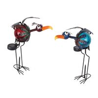 Smart Living  バード型ソーラー式ガーデンステーキ レッド ブルー (DIP-3631WRM1) / STAKE BIRD SOLAR RED/BLU