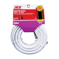 ACE ビデオ用同軸ケーブル 22.5ｍ 2パック (3167764) / CABLE COAX RG6 75' WHT