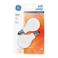 GE Lighting 白熱電球 ソフトホワイト 40W 2個入6パック (71394)