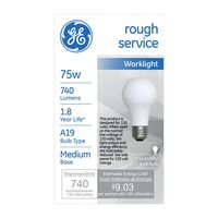 GE Lighting rough service  白熱電球 ソフトホワイト 75W (72530)