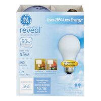 GE Lighting Reveal ハロゲン電球 43W ソフトホワイト 2個入6パック (63007)