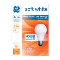 GE Lighting ハロゲン電球 ソフトホワイト 29W 4個入12パック (66246)