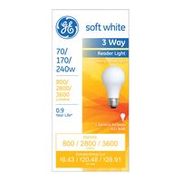 GE Lighting Reader Light 白熱電球 ソフトホワイト 70/170/240W 6パック (15846)