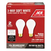 ACE 3段切替白熱電球 ソフトホワイト  50/100/150W 2個入 (039975148) / BULB-3WAY 50/150 ACE 2PK