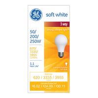 GE Lighting  3ウェイ白熱電球 ソフトホワイト 50/200/250ワット (97482)