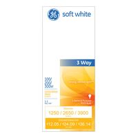 GE Lighting  3ウェイ白熱電球 ソフトホワイト 100/200/300ワット 6パック (41459)