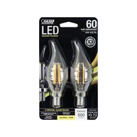 FEIT Electric  シャンデリア用LED電球 ソフトホワイト 6W 2個入 (BPCFC60827LED2) / LED FEIT FLAME 60W EQ SW