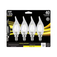 FEIT Electric  シャンデリア用LED電球 ソフトホワイト 4.5W 4個入 (BPCFC40827LED4) / LED FEIT FLAME 40W EQ SW