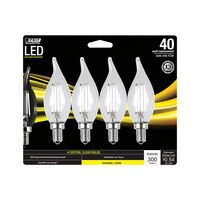 FEIT Electric  シャンデリア用LED電球 ソフトホワイト 4.5W 4個入 (BPCFC40827LED4) / LED FEIT FLAME 40W EQ SW