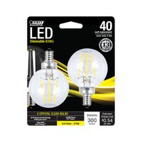 FEIT Electric LED電球 ソフトホワイト 4.5W 2個入 (BPG1640827LED2) / LED FEIT G16.5 40W EQ SW