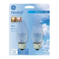 GE Lighting Reveal  装飾白熱電球 クールホワイト 60W 2個入6パック (48713)