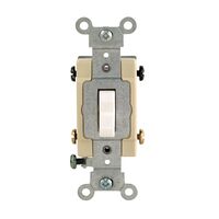 Leviton 商用4極トグルスイッチ 20A ホワイト (CS420-2WS) / COMM SWITCH 4/W 20A WHT