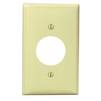 Leviton ナイロン製コンセント用ウォールプレート 1ギャング アイボリー (80704-00I) / WALLPLT NYLON 1G RND IV