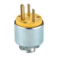 Leviton 外装グラウンド3ピンプラグ (615PA-000) / CAP ARMORED VNYL 3W 15A