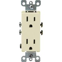 Leviton Decora コンセント 15A 125V アイボリー (05325-0IS) / RECEPT GRND DPLX DECOR I